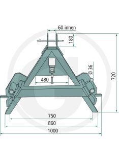 Bálaszállító villa (800kg terhelhetőséggel) 